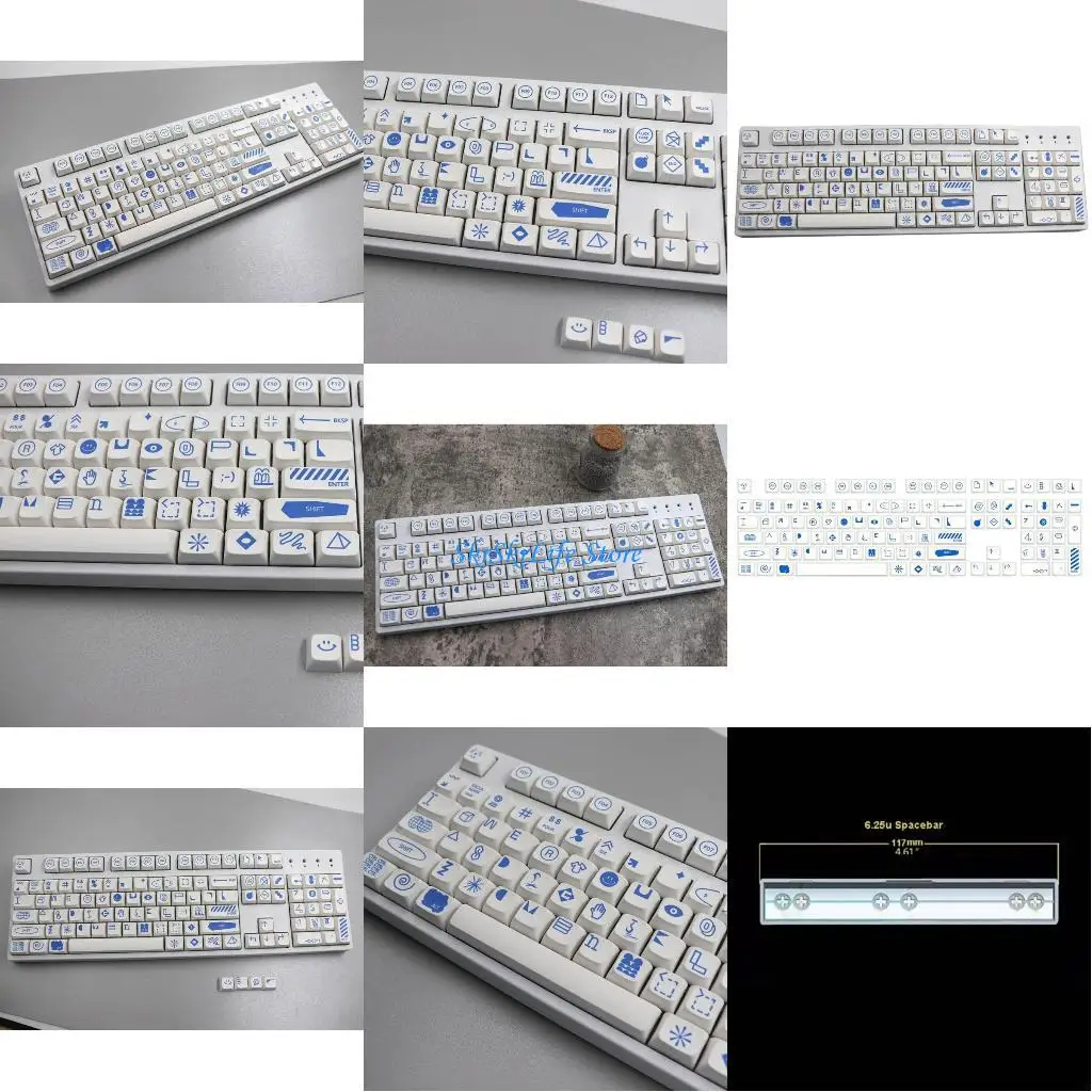 

E65e 108 клавишные клавиши Set Set Blue Theme Theme для игровой механической клавишные клавиши