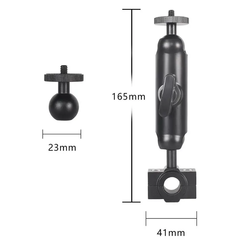 doyou Motorcycle Bike Camera Holder Handlebar Rearview Mirror Mount Bracket 1/4 Metal Stand for Go-Pro Insta 360 Action Camera
