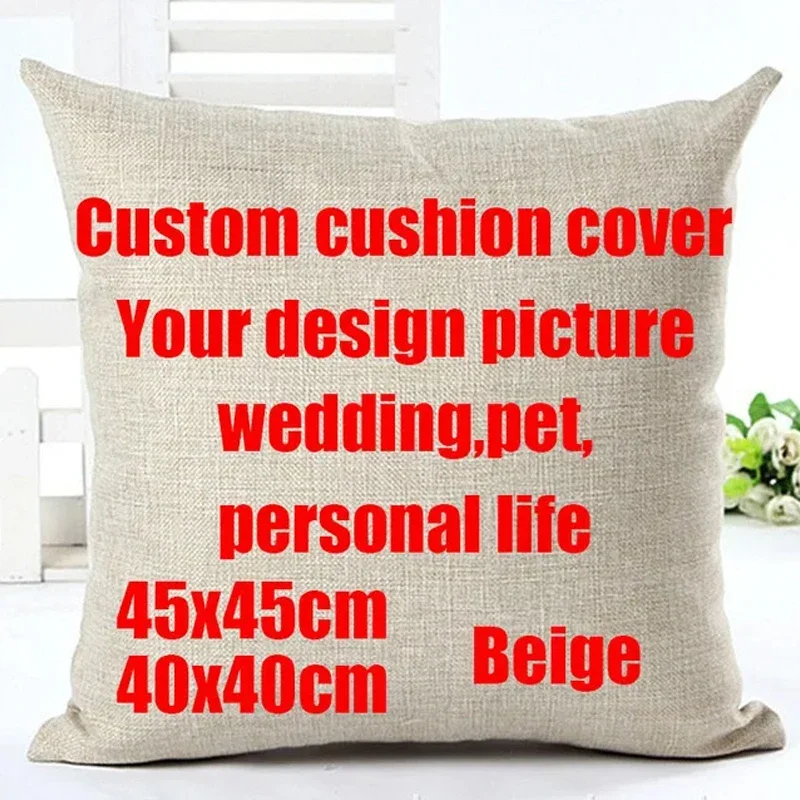 Baby Family Pets image Custom Cushion Covers Printing Pillow Case Customized Pillow Cover For Sofa DIY Logo Pillowcase