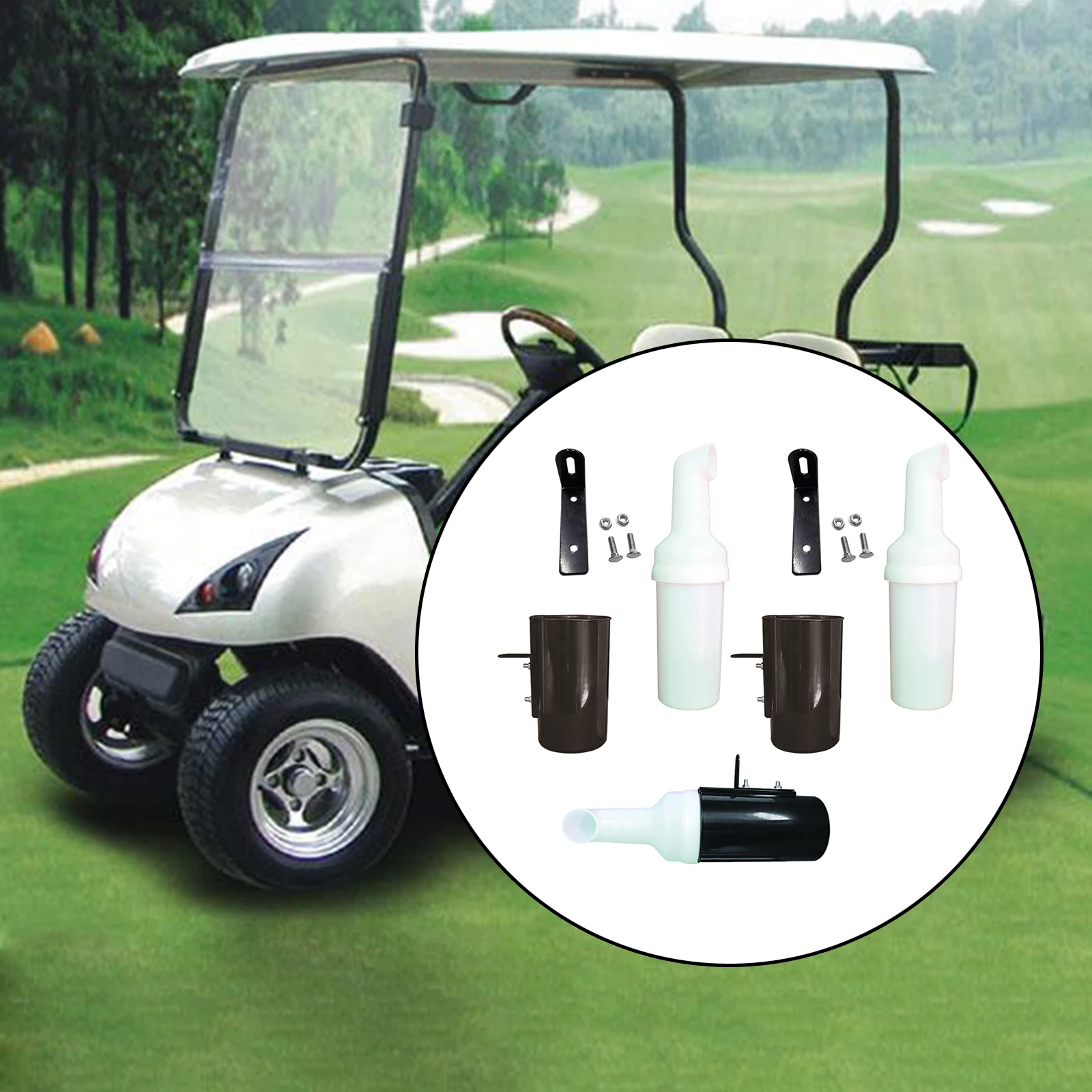 Golf Cart Sand Bottle Kit 35oz Capacity Golfing Cart Accessory Club Set Universal Golf Cart Sand Bottle Set Essential