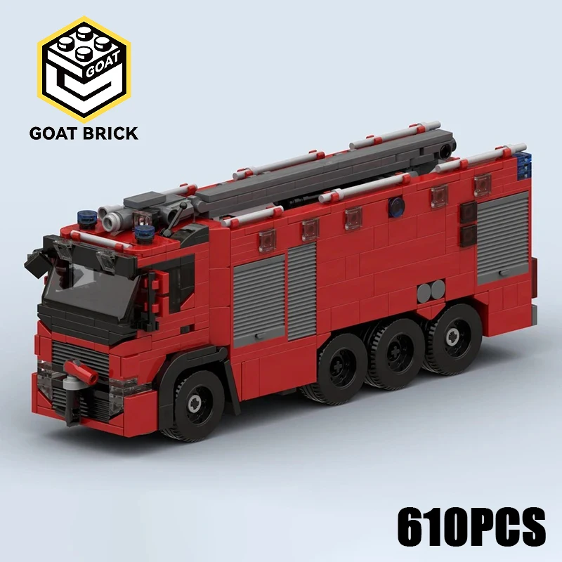 

Moc Building Blocks NHN Fire Foam Tender Technology Modular Bricks Model Gifts Christmas Toys DIY Sets Assembly！