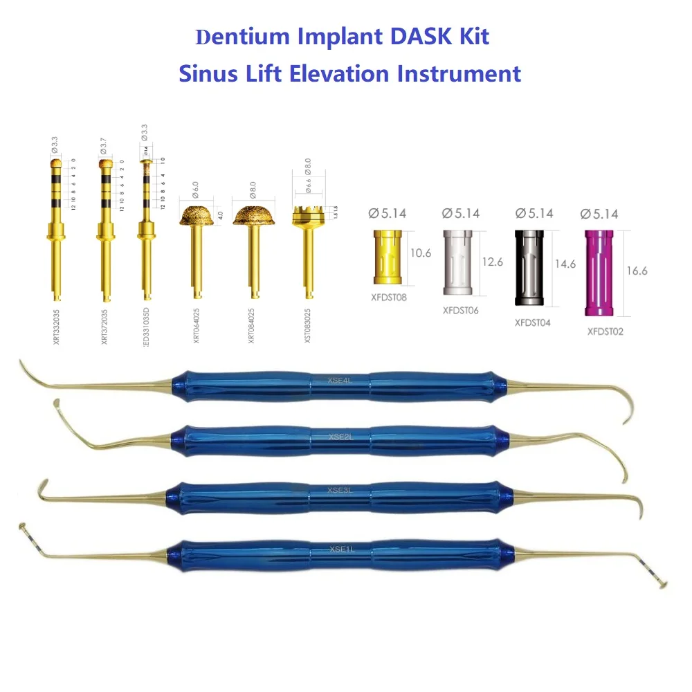 

Стоматологический набор для имплантации DASK с сверлами и стопором стоматологический имплантат Sinus Lift Instruments