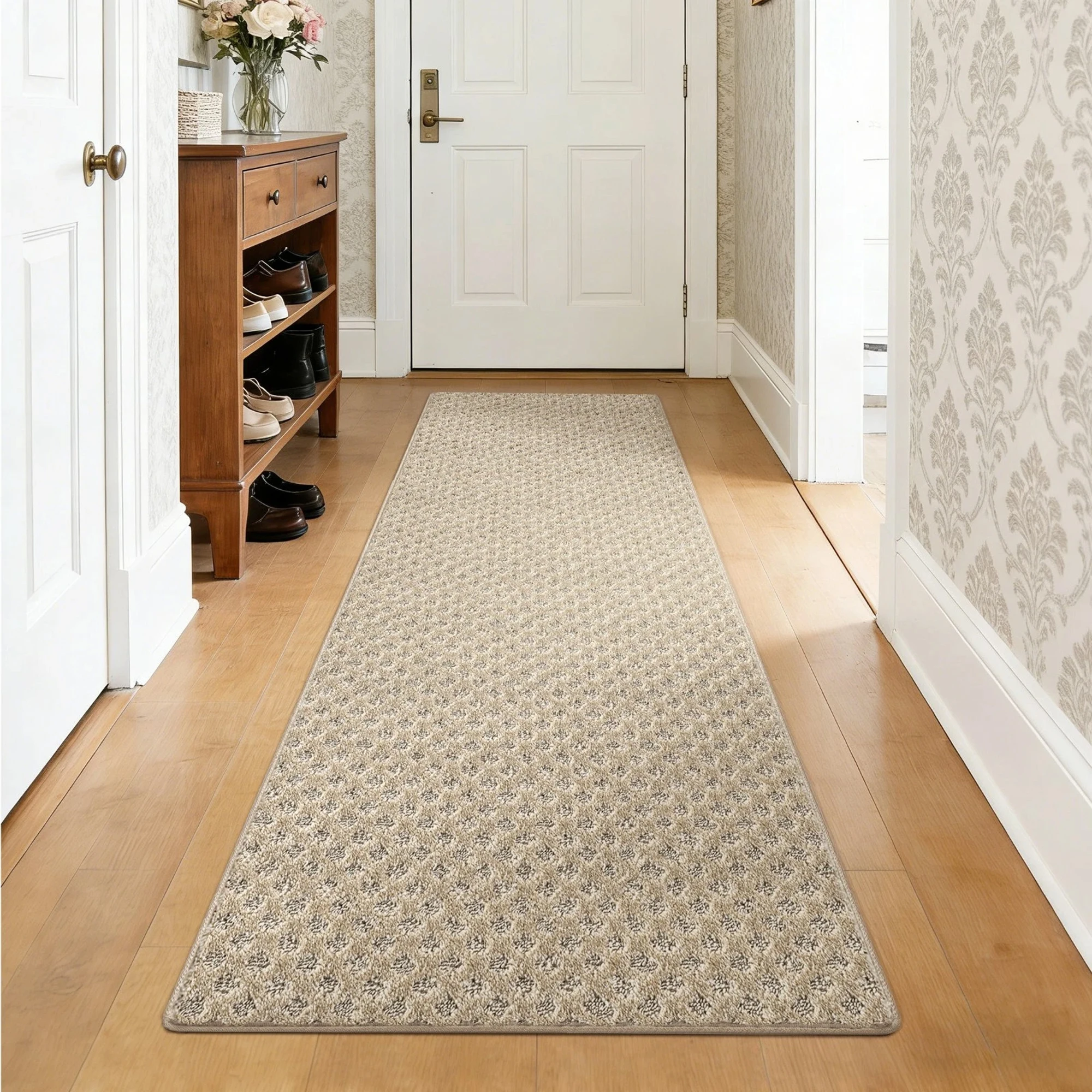 Area Rug Carpet Stair Landing Mat Landing Rug,Non Slip  Runner Rug Self Adhesive No Residue Protect Floor from Scratch, Classic with Home Decor, Carpet Rug Washable and Reusable Entrance Welcome Door Mat  For  Hallway Rug Home Decor