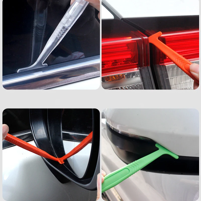 3Pcs Wrap Stick Magnet Micro Squeegee Car Wrap Film Edge Corner Magnet Scraper Stick Curves Slot Tint Tool Different Hardness