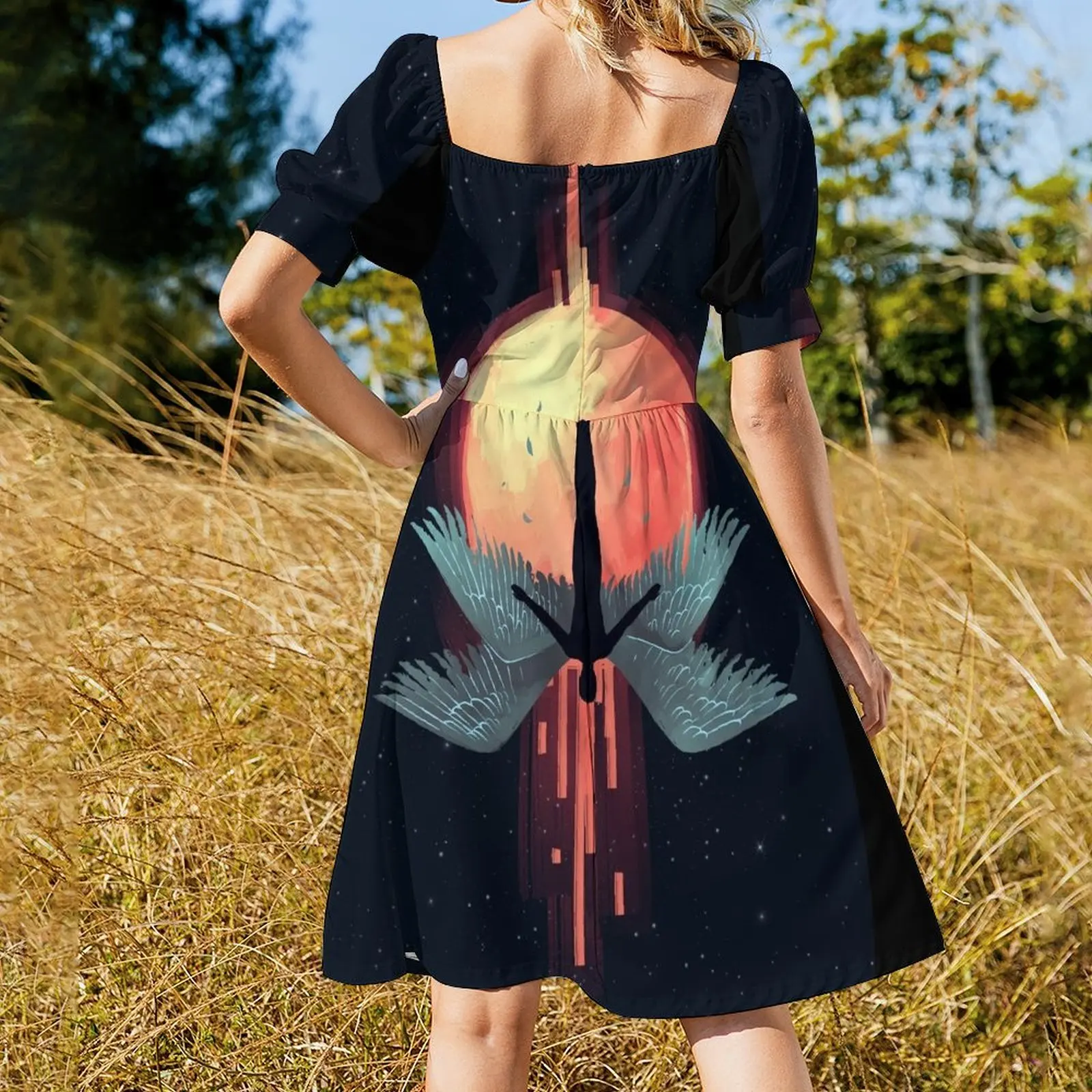 Icarus Short-Sleeved Dress chic and elegant evening dress women long dresses Prom gown elegant dresses plus sizes