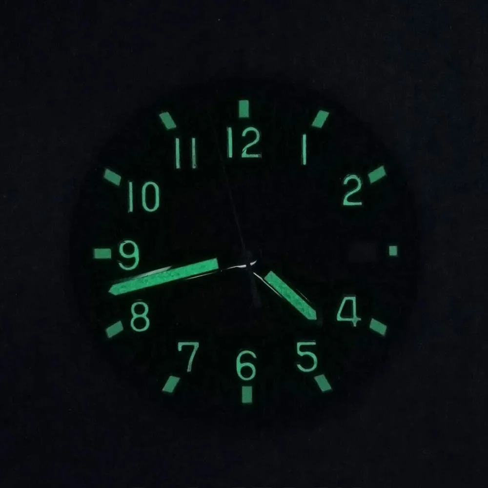 シングル発光カレンダー時計ダイヤル、ムーブメント変更アクセサリー、交換用フェイス、nh35,31.5mm