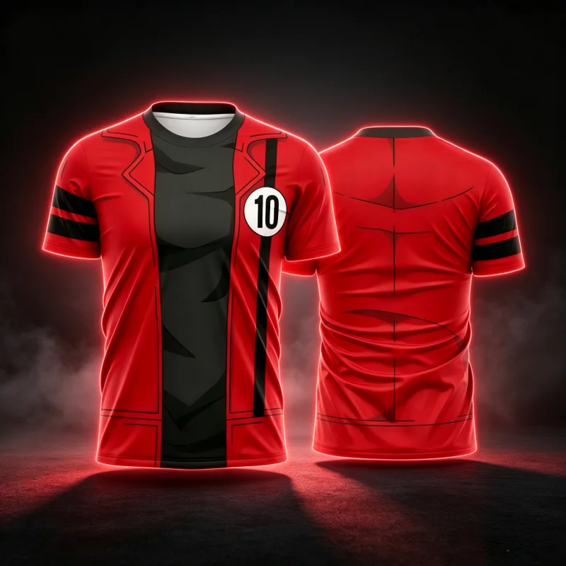 Nouveauté été Anime Omnitrix Ben Ben Tennyson T-shirt de sport dessin animé pour hommes et femmes, T-shirts à manches courtes Y2k, hauts pour la famille et les enfants