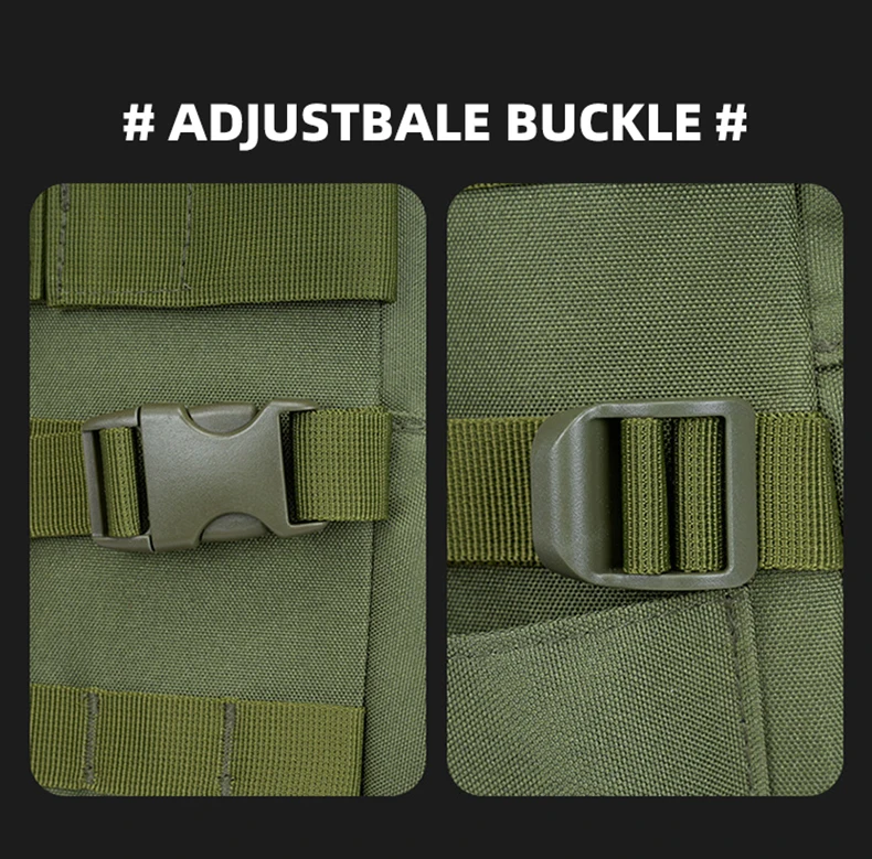 Taktischer Angelrucksack, Tackle-Tasche mit Rutenhaltern, Aufbewahrung von Fischgeräten, Molle, Camping, Wandern, Outdoor, multifunktionale Tasche – Detail 13