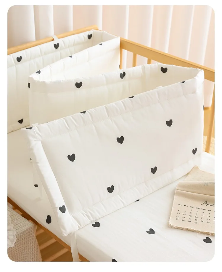 Krippe Bumpe Weiche Reine Baby Bettgitter Wrap Anti-Kollisionsstreifen für Baby Bettgitter Spleißen Bett Schutz Abdeckung Baby Bett Stoßstange – Detail 29