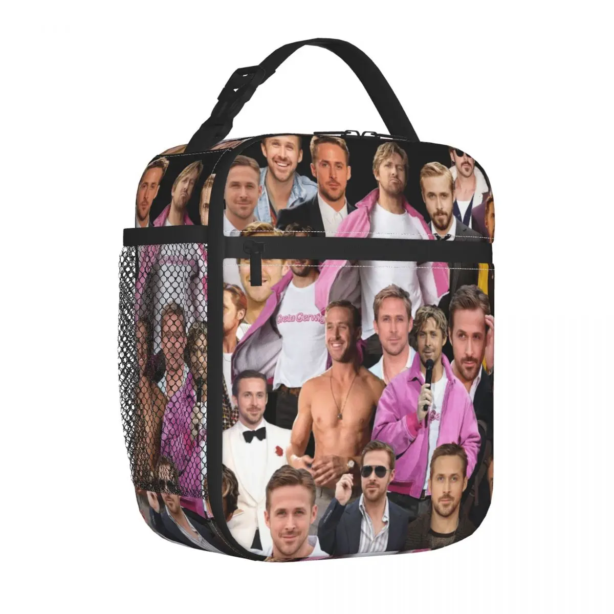 Canadian Actor Ryan Gosling Insulated Lunch Bags for Work School Waterproof Thermal Cooler Bento Box Women Children