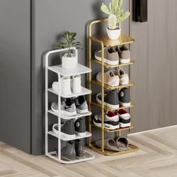 Zapatero moderno para el hogar, estantes de Metal, muebles de entrada de almacenamiento Vertical, estante de almacenamiento de Arte de hierro, soporte para plantas y flores