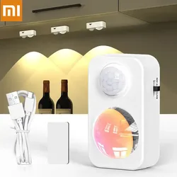 Xiaomi Night Lamp With Motion Sensor USB Rechargeable Under Cabinet Light Sunset LED Projector For Bedroom Lamp Bedside Table