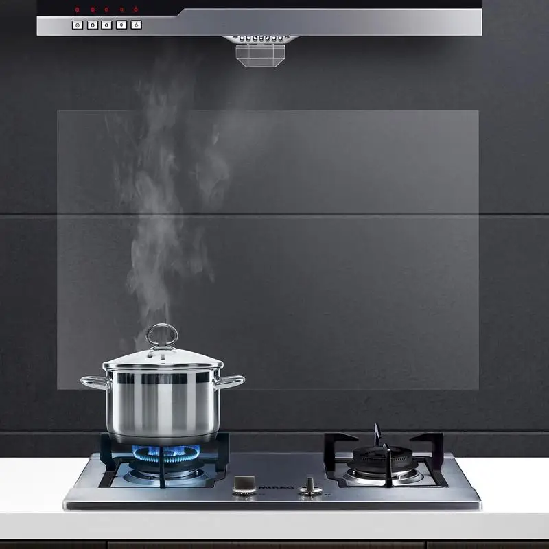 Adesivo da parete a prova di olio da cucina carta da parati resistente al calore pellicola autoadesiva trasparente carta impermeabile decorazione della casa