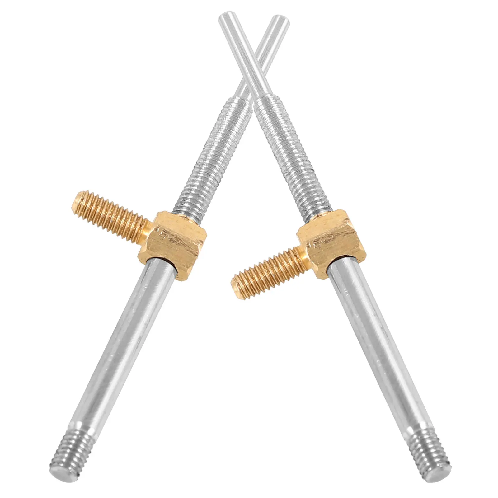 

2 Pcs Violin Bow Screw Rod Accessories for Beginners Musical Instrument Parts Metal