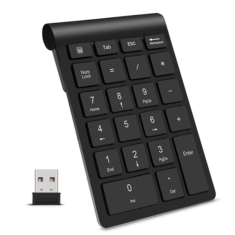 22Keys Numeric Keyboard 2.4G Wireless Mini Portable Ergonomic Digital Numpad With USB Receiver  For Office Laptop