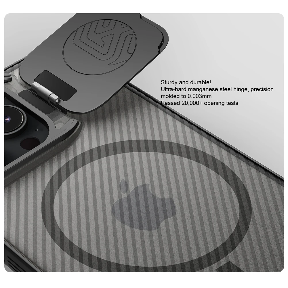 

For iPhone 16 Pro Max / 16 Pro Case Nillkin Magnetic CamShield Prop Lens Magsafe 360 Full Camera Protection Back Cover Case