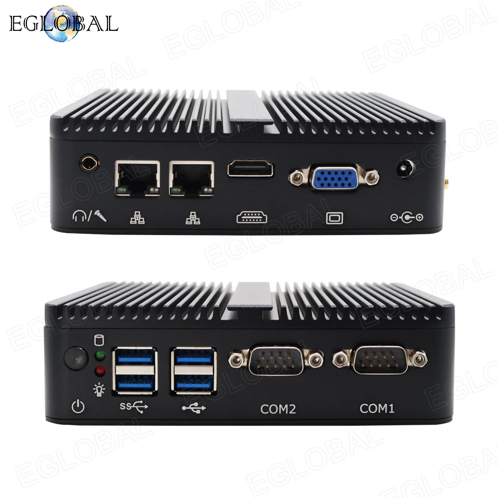 EGLOBAL-Mini PC Windows 11, Intel Celeron J4125/N4100, 8 Go RAM, 256 Go SSD, Intel UHD Graphicsfemale, 1000Mbps Ethernet, 2 x LAN, Ordinateur