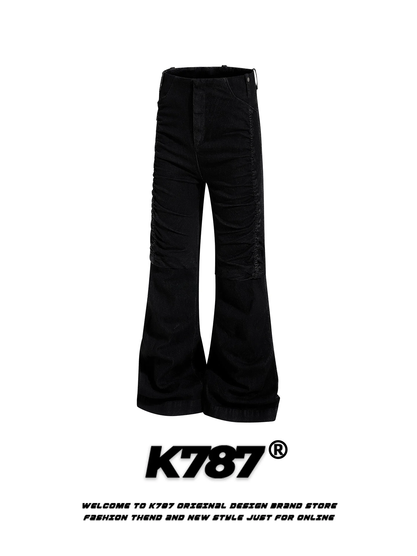 

Джинсы с высокой талией, расклешенные, унисекс, свободные, стройнящие, в уличном стиле, черные, американские ретро-джинсы, джинсы-клеш в пол, повседневные