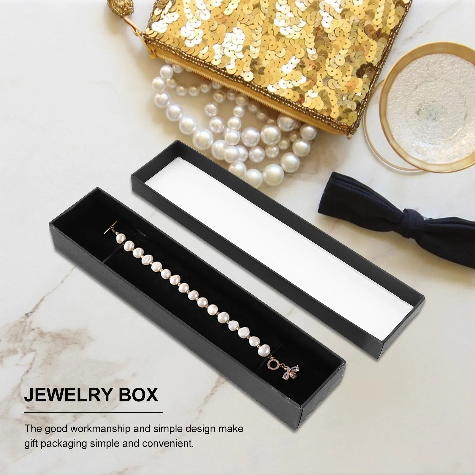 

2 шт. коробки для упаковки ювелирных изделий, прочная конструкция для безопасной транспортировки украшений, подарочная упаковка для свадьбы, дня рождения, годовщины