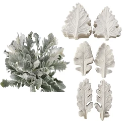 Silver Leaf Petal Veiner Silicone Mould Fondant Flowers Cake Decorating Chocolate Gumpaste Sugarcraft Clay Cold Porcelain M2894