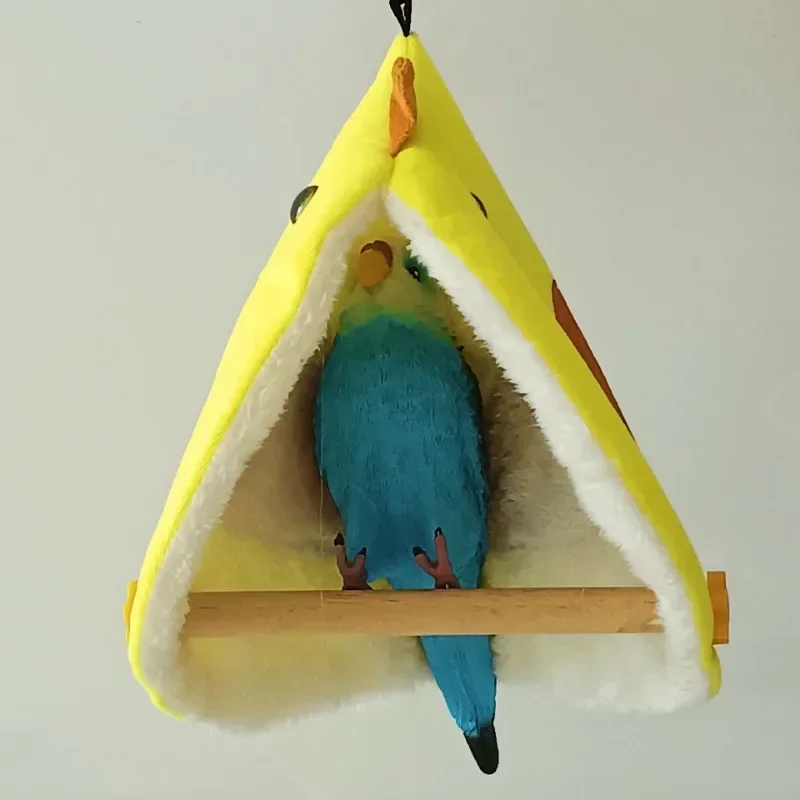 Hamac en peluche pour petits animaux de compagnie, accent de perroquet chaud, tente de cabane douce, lit de face chaud pour la diversification des animaux de compagnie, jouet de maison