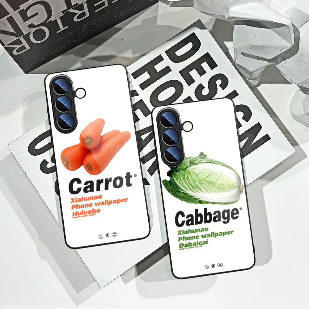 

Personalized vegetables carrot cabbage Phone Case For Samsung Galaxy S24 Ultra S23fe S22 S20 S21 Plus A54 A34 A15 25 35 A55 Tem