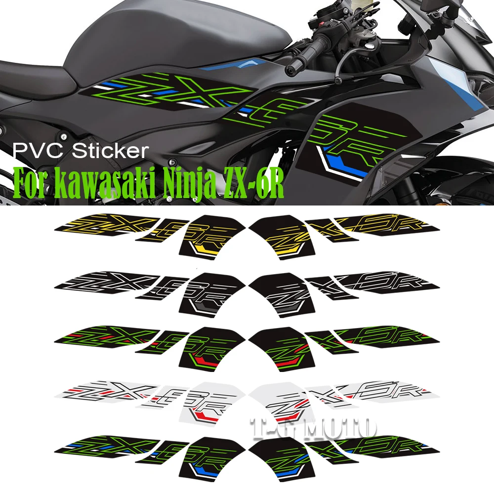 

Motorcycle stickers For kawasaki Ninja ZX-6R ZX6R ZX 6R Waterproof for the Front Windshield Tank Full Body Fairing Shell Sticker