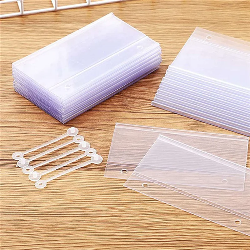 Пластиковые держатели этикеток, зажимы для вешалок для билетов с легкой кнопкой, застежка-замок для продуктов на рынке корзины (120)