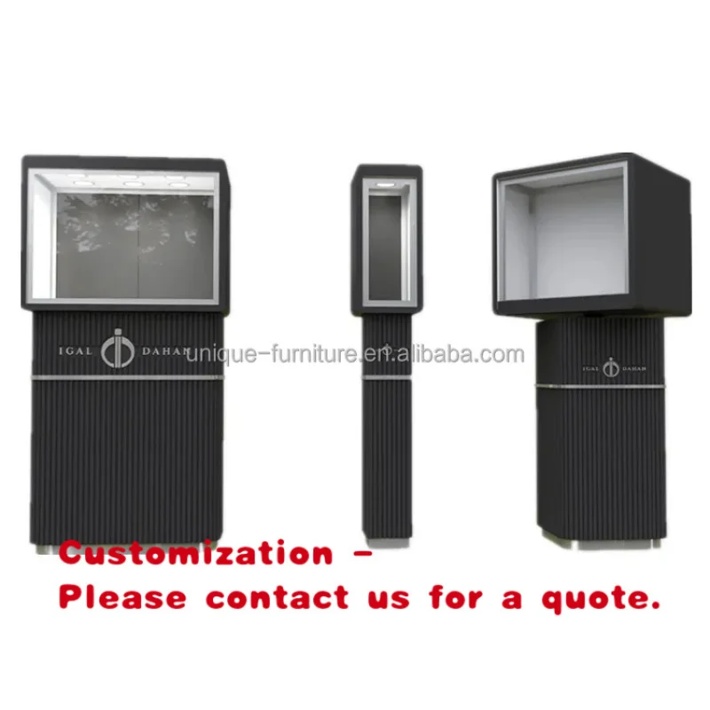 custom.Factory Supplier Wood museum Customize Jewelry showcase Display Glass Material