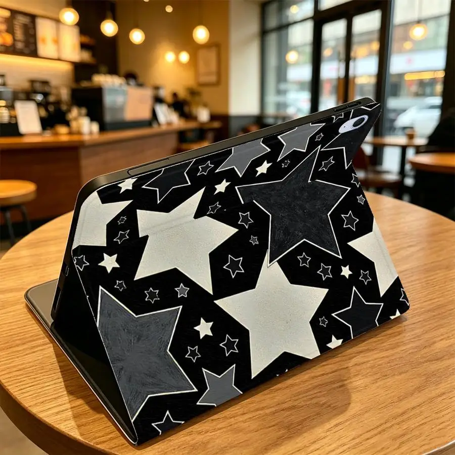with Pencil Slot Case for Samsung Galaxy Tab A11 A7 Lite S9 FE S10FE S10 Plus S7 S8+ S11 S9+ S10 Lite A9Plus A8 Black Star
