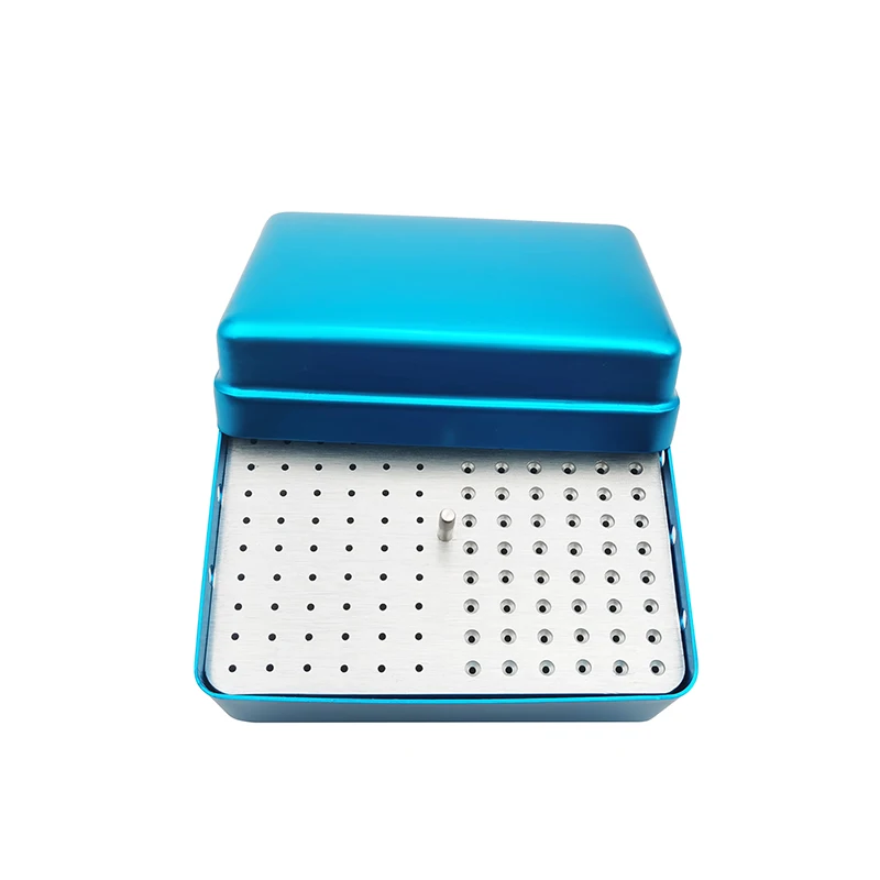 

120Holes Dental Disinfection Box Full Endo Box Dental Diamond Bur Holder Autoclave Sterilizer Case Burs