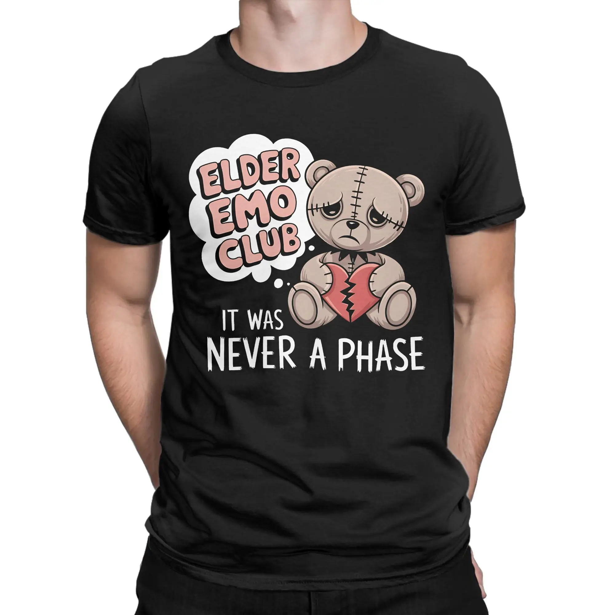 

Elder Emo T Shirt Beach Pure Cotton T-Shirts For Adult Fashion Casual Tshirt Short-Sleeved Y2K Retro Tops