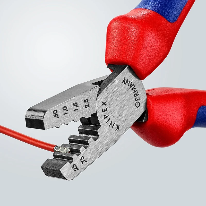 KNIPEX 97 62 145 A Casing Crimping Pliers Applicable Range 0.25-2.5MM ² T-shaped Crimping Format Easy To Operate And Get Started