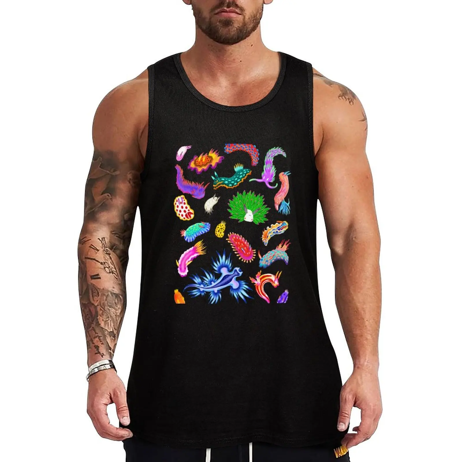 Rainbow Nudibranchs (Sea Slugs) Assortment Tank Top summer clothes man 2025 summer Men's tops Men's gym t-shirt singlet for men