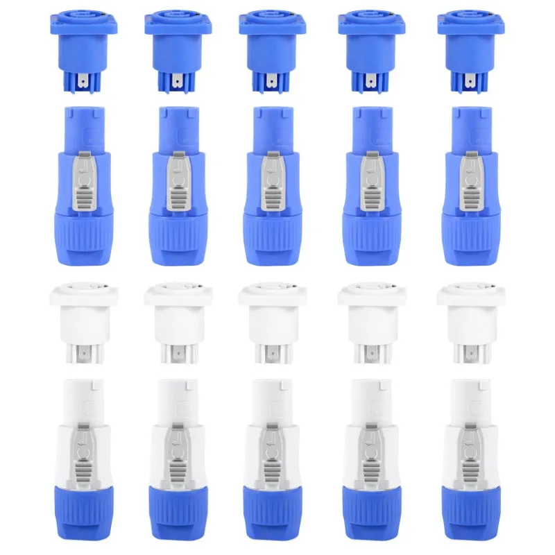 JABS-For Neutrik كابل الطاقة لأضواء المسرح- 10 قطعة 3-Pin ذكر أنثى لموصلات Powercon ، التيار المتناوب 250 فولت 20A لوحة محول جبل