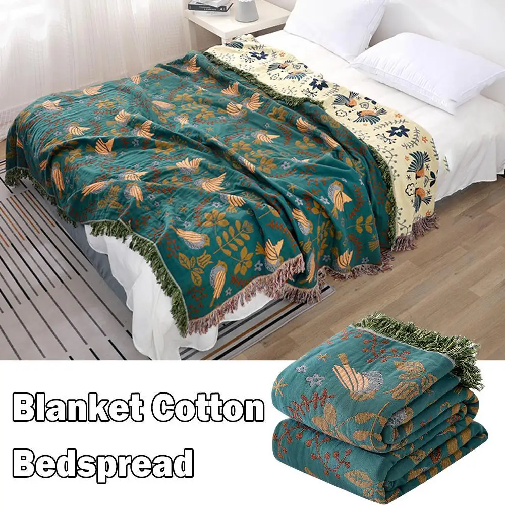 

apanese throw blanket cotton Double sided sofa cover Nordic sofa cushion Leisure blanket bedspread four seasons thin quilt