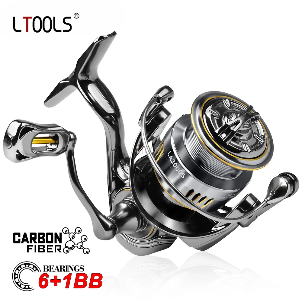 Ultra-light Fishing Spinning Reel 5.2:1 Gear Ratio Fishing Reel Metal Spool Wheel Ball Bearings 6 + 1 for Freshwater Saltwater