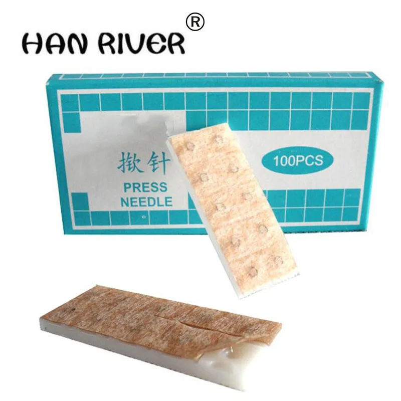 100PCS/box Disposable sterilization press needle earpins Intradermal injection  sterile acupuncture Post auricular needles