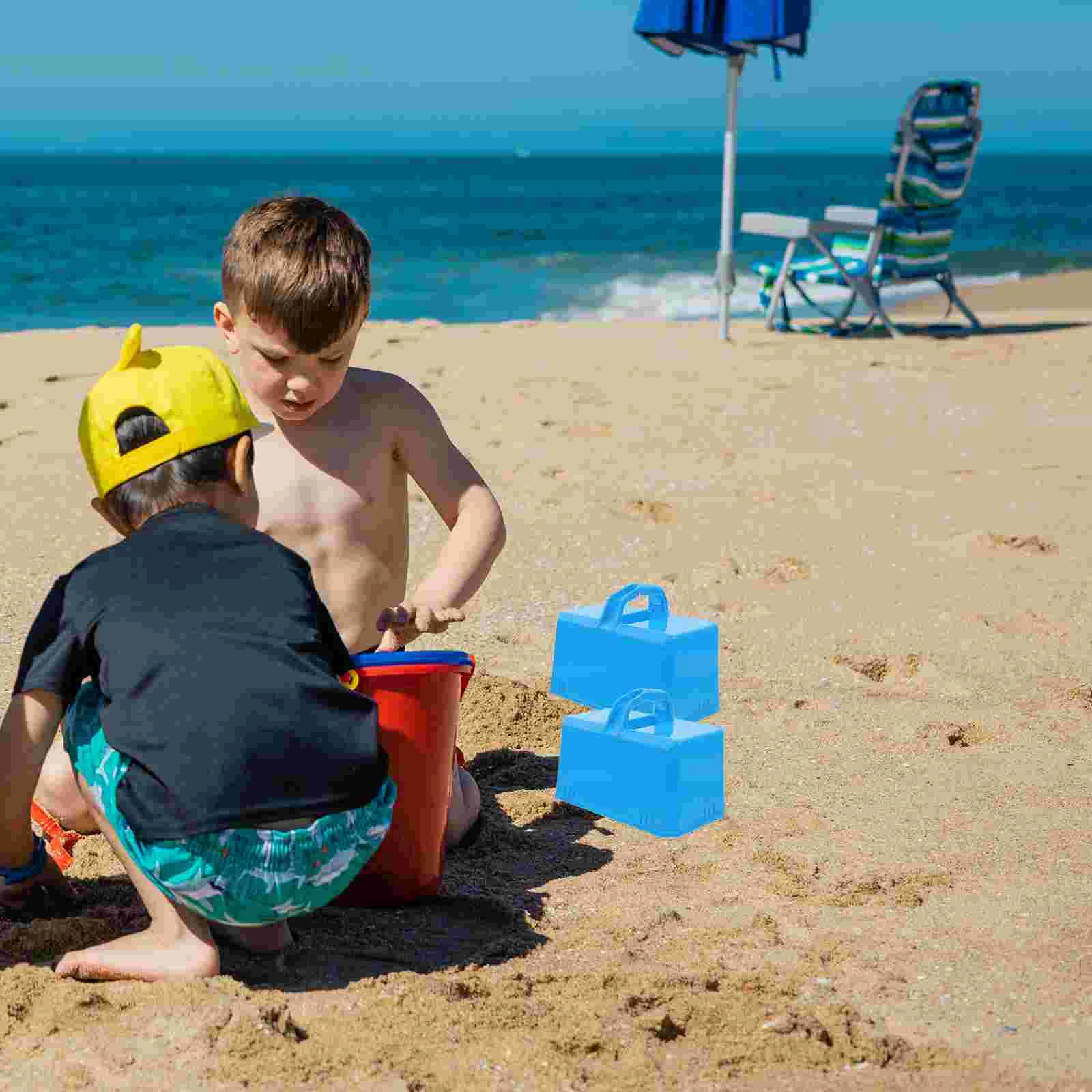 3 pezzi modello di mattoni creatore di sabbia stampi per neve giocattolo invernale per bambini fusto di sabbia plastica colore casuale