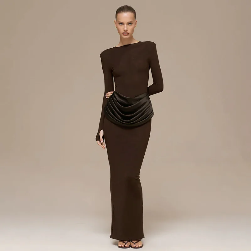 Cross Backless Jumpsuit Elegant Evening Dress Bodycon Midi Spring Summer