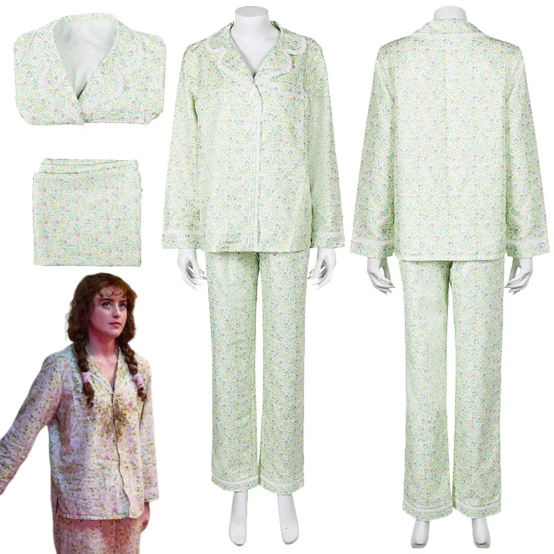 Misty Cosplay Fantasy Floral Pajamas Sleepwear Movie Lisa Frankenstein Costume Disguise Adult Women Roleplay Fantasia Outfits