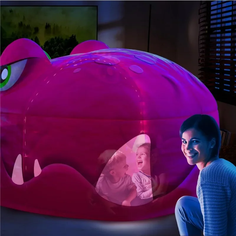 Game House Children Inflatable Toy Unicorn Dinosaur Bouncy Castle Quick Open Foldable House Tent Toys for Kids No Include Fan