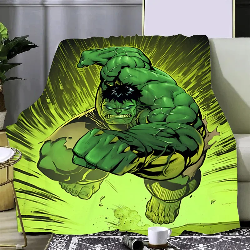 Marvel Angry Hulk Printed Blanket Picnic Blankets Warm Blanket Soft and Comfortable Blanket Home Travel Birthday Gift