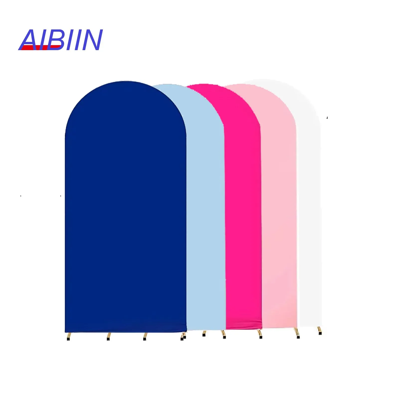 AIBIIN Wedding Arch Backdrops Cover Elastic Birthday Party Decor Supplies Fabric Balloons Flower Door Solid Color Background