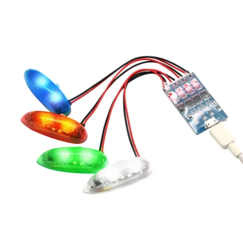 ZMR ضوء الملاحة اللاسلكية III 1S قابلة للشحن 4 طرق أضواء LED ل RC طائرة هواية طائرة بدون طيار سيارة قارب لعبة جزء