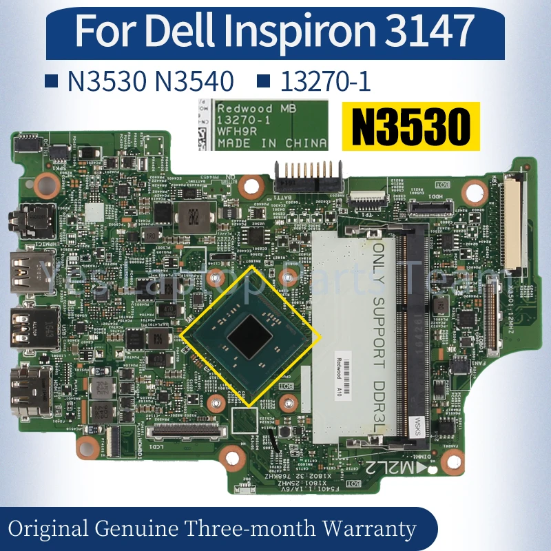 Placa-mãe 13270-1 para dell inspiron 3147, n3530, n3540, 0klw8rd 01 yrp, 0ksw8rd 01yrtp, 100% testado