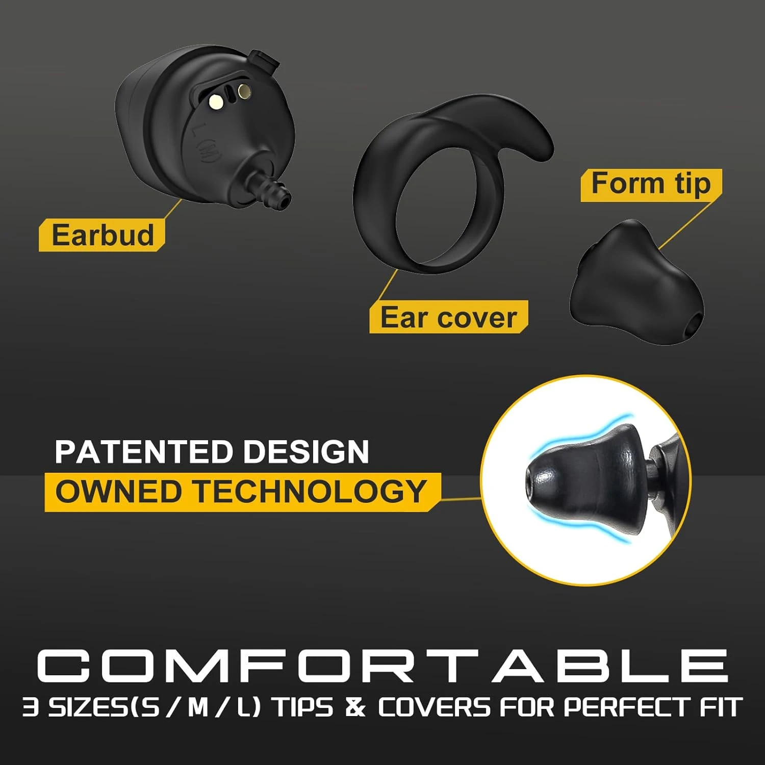 EARMOR M20T PRO Electronic Shooting Ear Protection, NRR 30dB Bluetooth 5.4 Noise Cancelling Sound Amplification - view 5