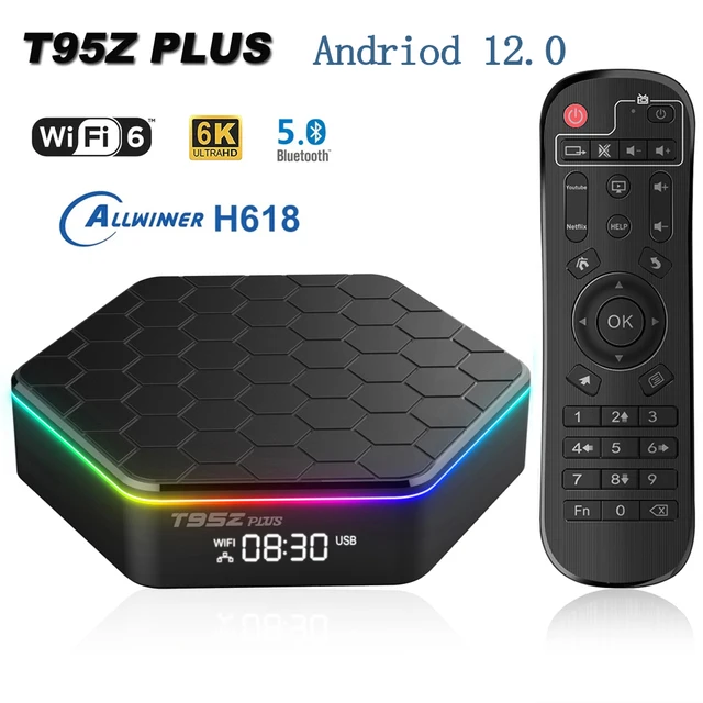 Wersja globalna Smart TV Box WiFi6 Bluetooth 5 Allwinnerh618 32GB 64GB T95ZPLUS 4K HDR10 Stream Player Multi Language