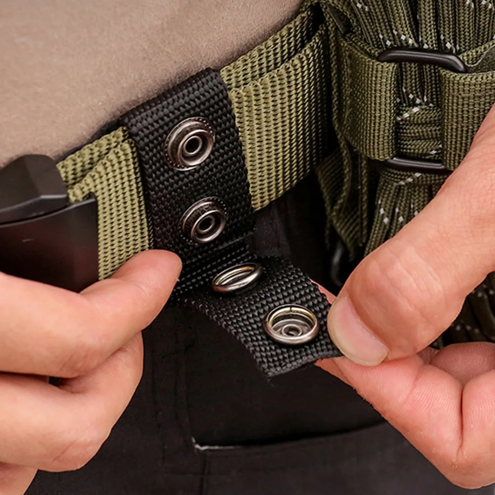 

8pcs Tactical Belt Buckles Heavy Duty Nylon Keepers Double Snap Fixing Outdoor Camping Hunting Durability