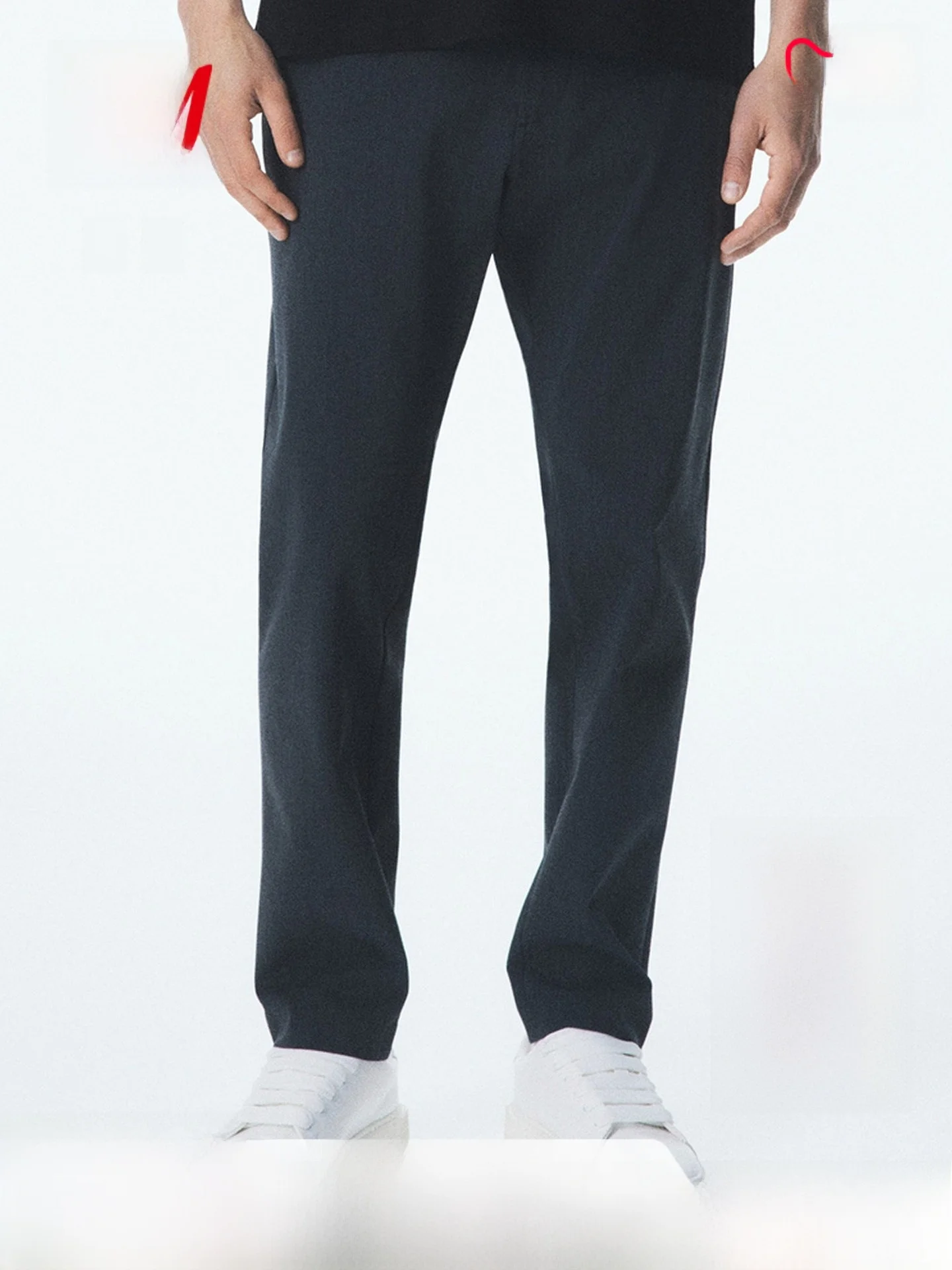 

Мужские брюки H&M Spring-Fit 283092: комфортные повседневные брюки из полиэстера (94%) и спандекса (6%), эластичная ткань